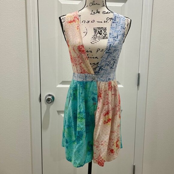 Y2K 90’s NO!JEANS BRAND ROMPER BOHO PATCHWORK SZ S ICONIC RARE AESTHETIC - Picture 2 of 16